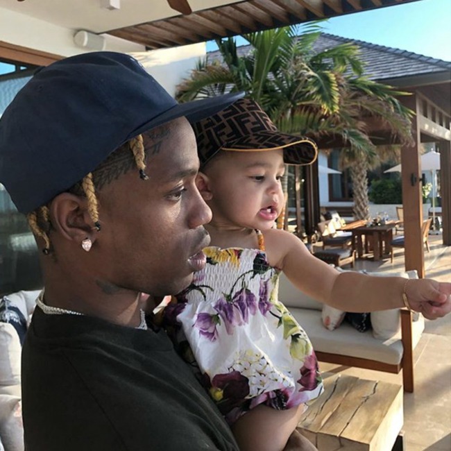 Stormi, Webster, Kylie Jenner, Travis Scott